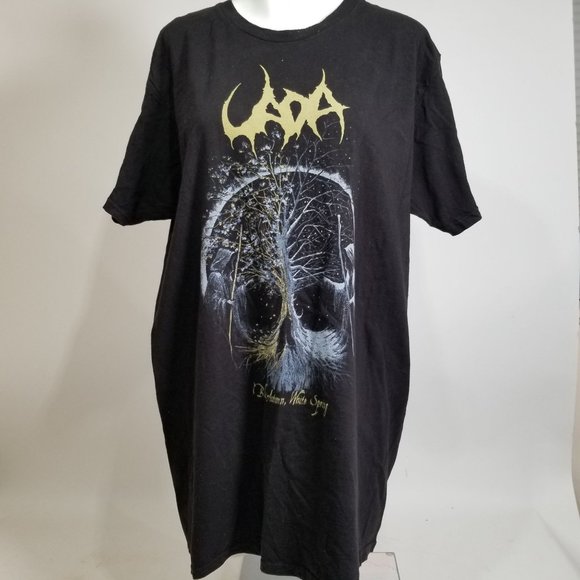 Uada Band T-Shirt Top Shirt XL Black Skull Grim Reaper Black Metal Haunted White - Picture 7 of 9